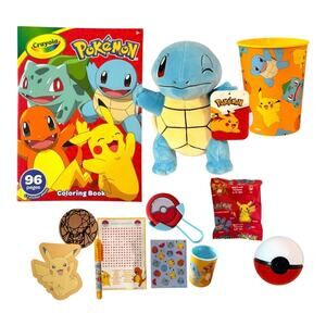 Squirtle Plush Pokemon Easter Basket Fillers Toy Activity Gift Bundle Kids